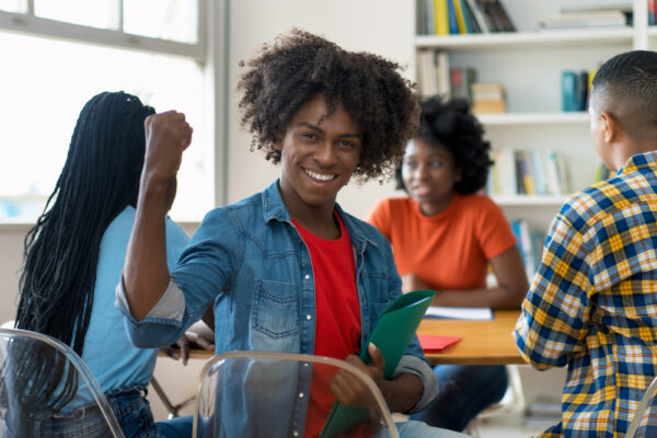 Black students in a group