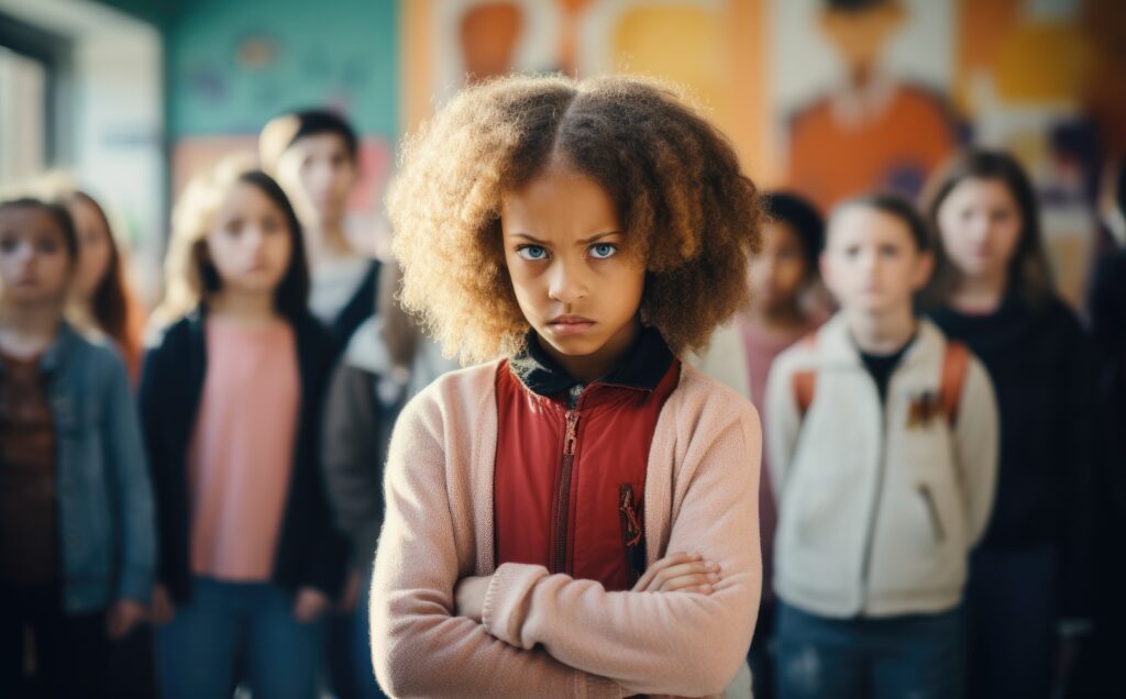 Child who hates school because she is being bullied